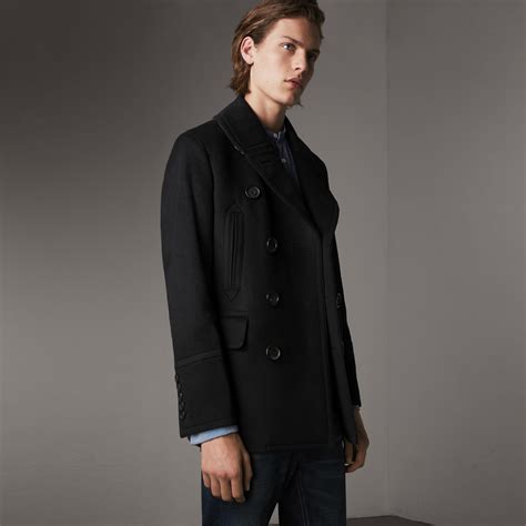 burberry wool pea coat|Burberry wool pea coats men's.